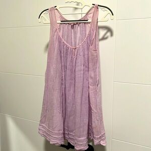 Lilac sleeveless blouse by Calypso St Barth